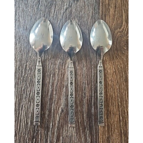 Gorham Hacienda 3 Tablespoons Vintage Stainless Steel Flatware Black Accents - Picture 3 of 5
